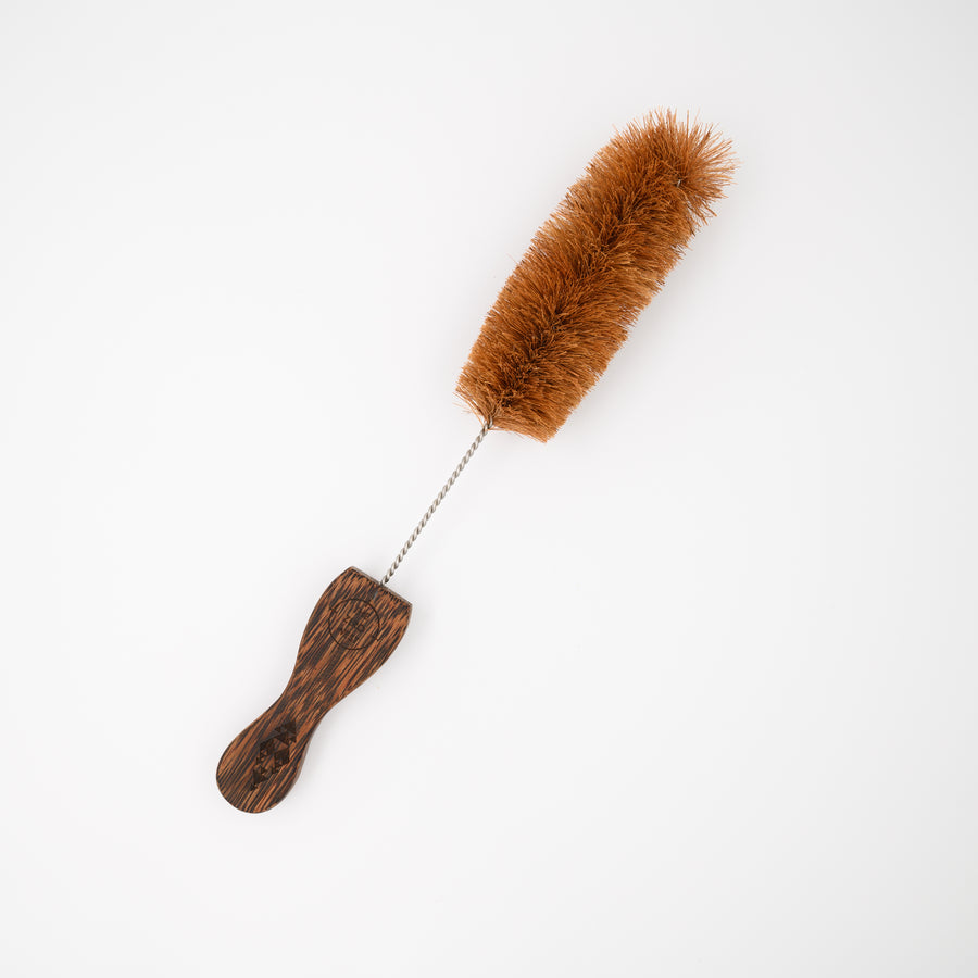 BESOM 2 -Water Bottle Cleaner Brush with Coco Bristles and Edge Scrub Nub