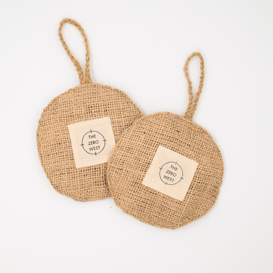 Abrade - 2pc CocoHusk-Jute Reusable/Washable Gentle Scrub 'Sponge'