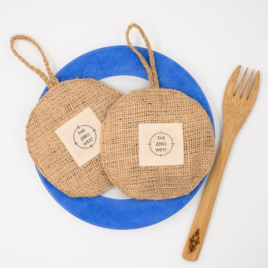 Abrade - 2pc CocoHusk-Jute Reusable/Washable Gentle Scrub 'Sponge'