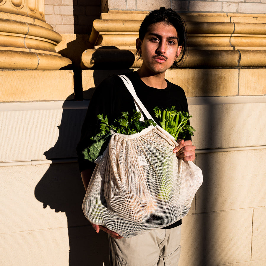 A-MESH: Large Organic Cotton Mesh Produce Shopping Bag